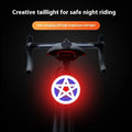 USB rechargeable bicycle taillight with flowing red light mode and creative shape