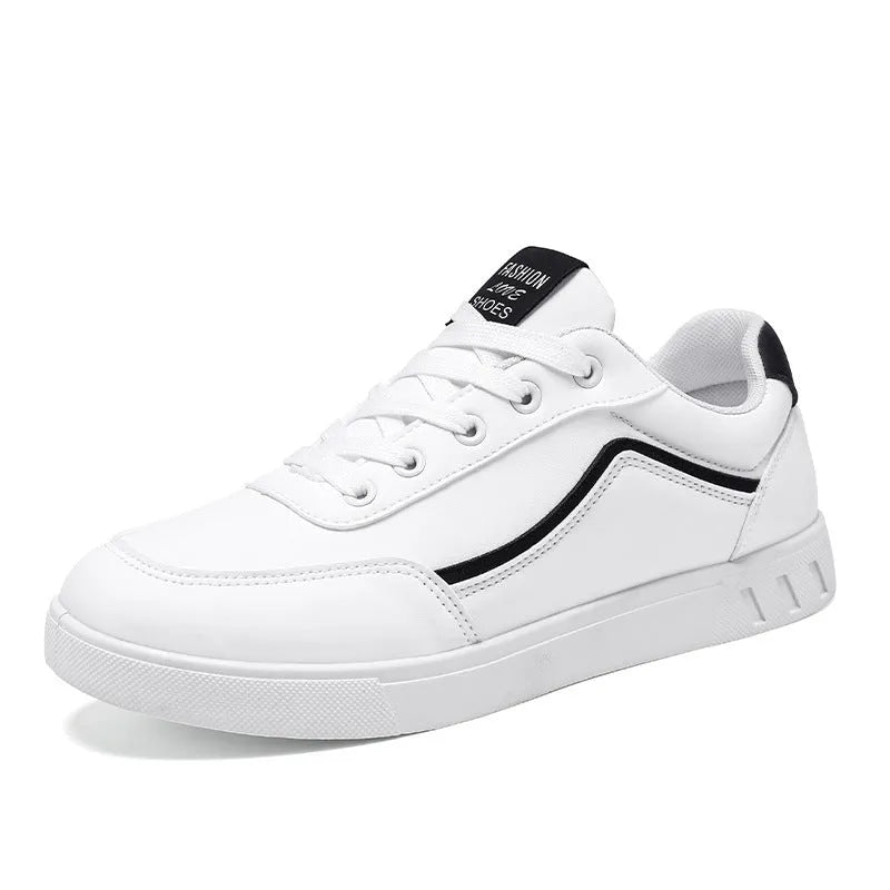 Korean trendy board sneakers in black or white with mesh lining and rubber soles