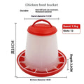 1.5KG automatic drinking fountain feed bucket for chickens ducks geese pigeons birds