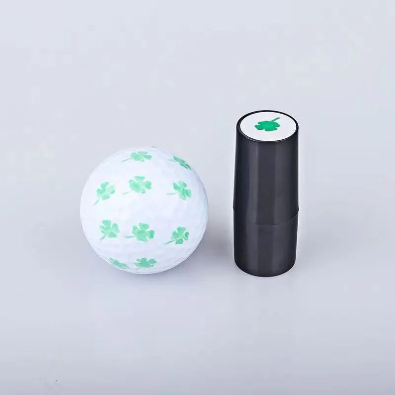 Plastic 20mm round golf ball stamp in black, blue, green, purple, red colours, lightweight 9g