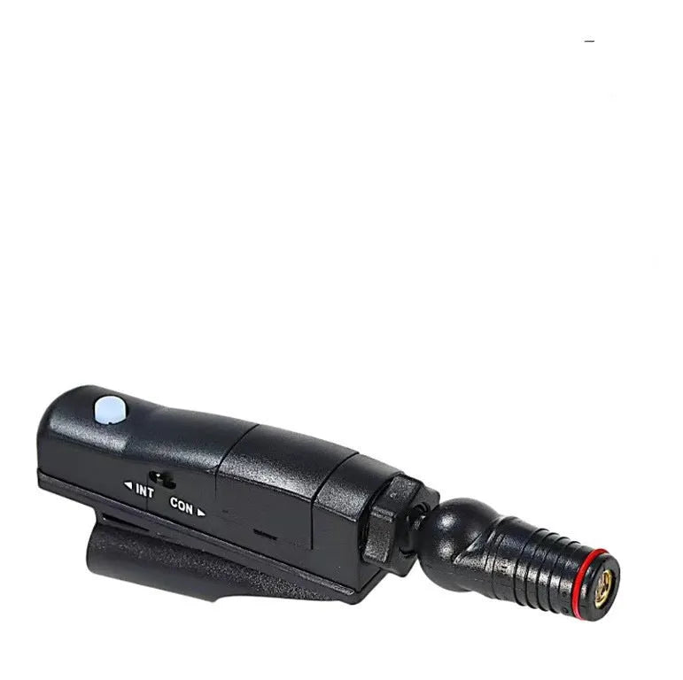 Golf putter laser aiming instrument showing laser projection on putting surface with style option examples