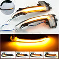 Audi rearview mirror running water turn signal in smoked black ABS plastic for A4 B8.5