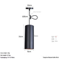 Retro industrial chandelier with black iron cage design, shown in long and short body versions.