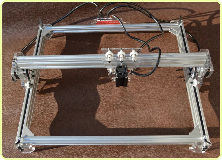 Miniature laser engraving machine with 400x300mm base plate for marking tasks