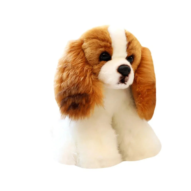 Beagle plush toy simulation dog doll 20cm yellow and white soft stuffed animal