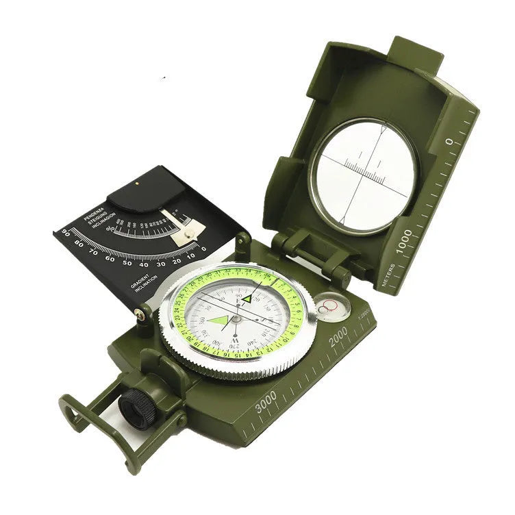 K4074 metal professional compass with hanging rope, measuring 10cm diameter