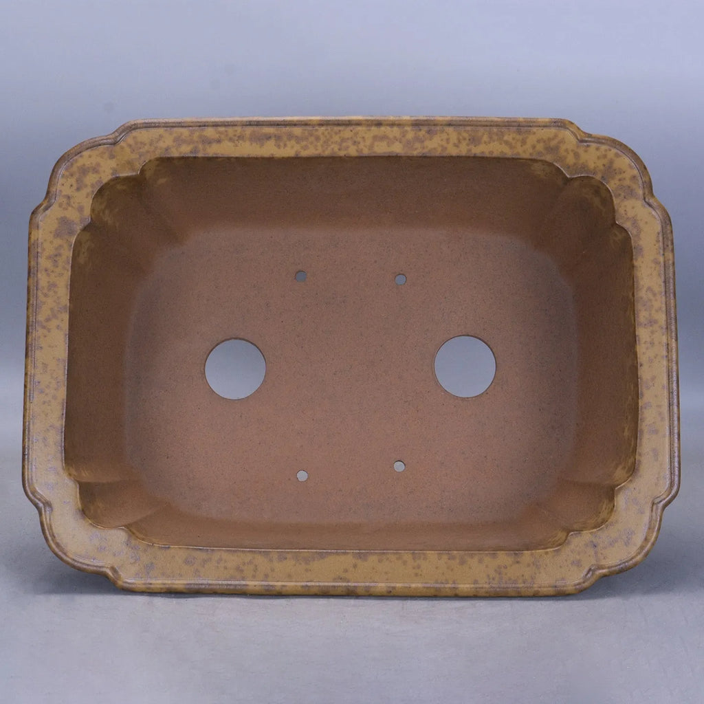Large rectangular purple sand flowerpot with modern design for floor-standing plant display.