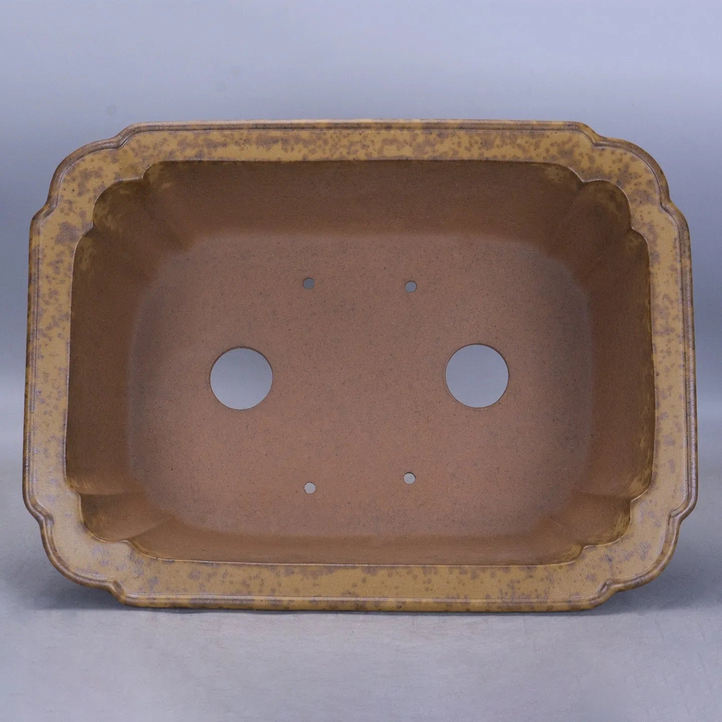 Large rectangular purple sand flowerpot with modern design for floor-standing plant display.