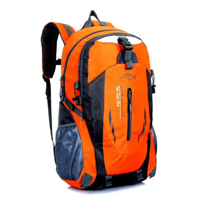 Large square Oxford cloth travel backpack in multiple colours with laptop compartment and adjustable straps