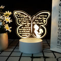 White heart-shaped acrylic table lamp with touch control, 160mm tall
