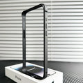Metal phone case for iPhone 15 Pro Max in black with ultra-thin border frame