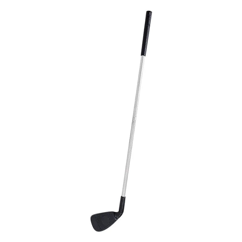Metal golf club set showing adult and children's size options for outdoor sports practice