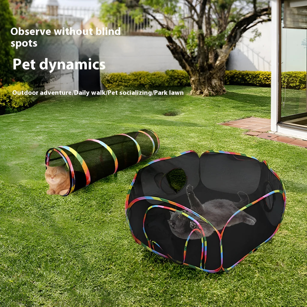 B18319 mesh model foldable cat cage showing five shape variations: square, long straight, tent, tee, and hexagonal