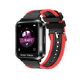 Black Bluetooth smart bracelet with a 1.78-inch split screen display on a silicone wrist strap.