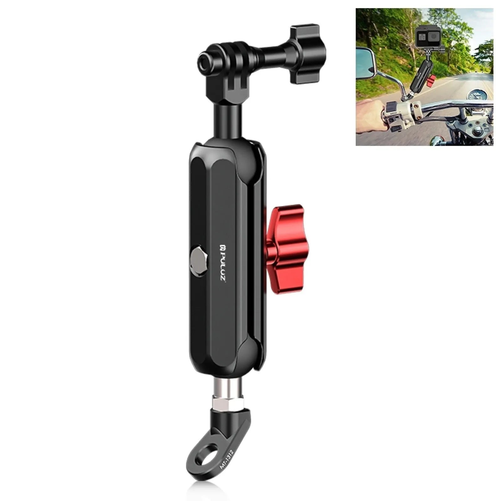 Motorcycle CNC bracket aluminium alloy pipe clamp for sports camera mounting on handlebars