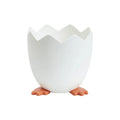 Plastic pen holder in cracked chicken cartoon style for desktop storage