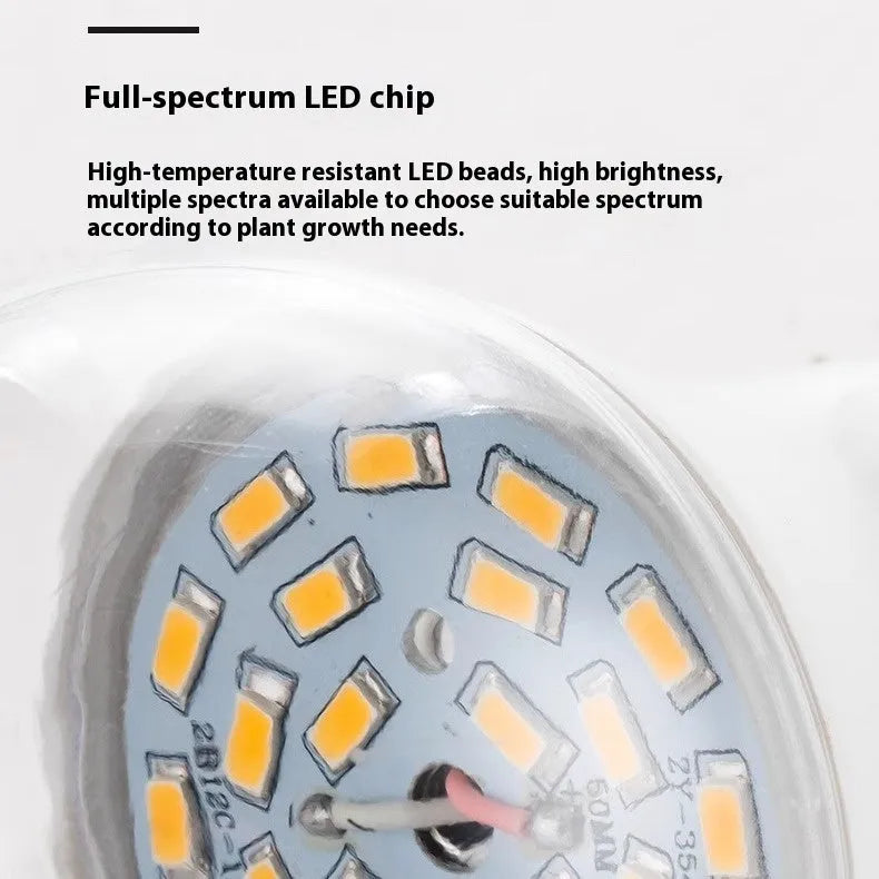 LED plant fill light bulb 9W for succulent cultivation with PC shell and E27 screw base