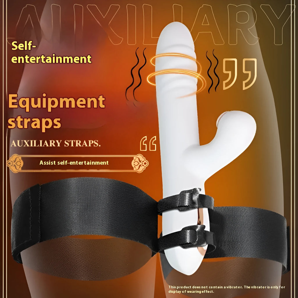 Black knitted belt strap for use as a sensual accessory.