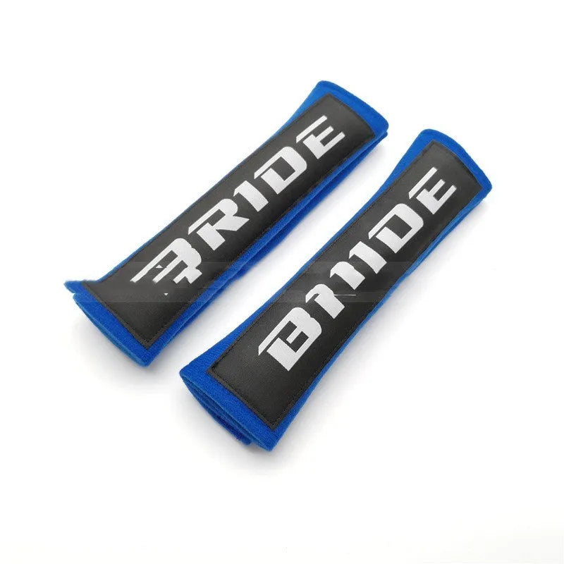 Car seat belt shoulder pads in black, blue and red options with cotton sponge cloth construction
