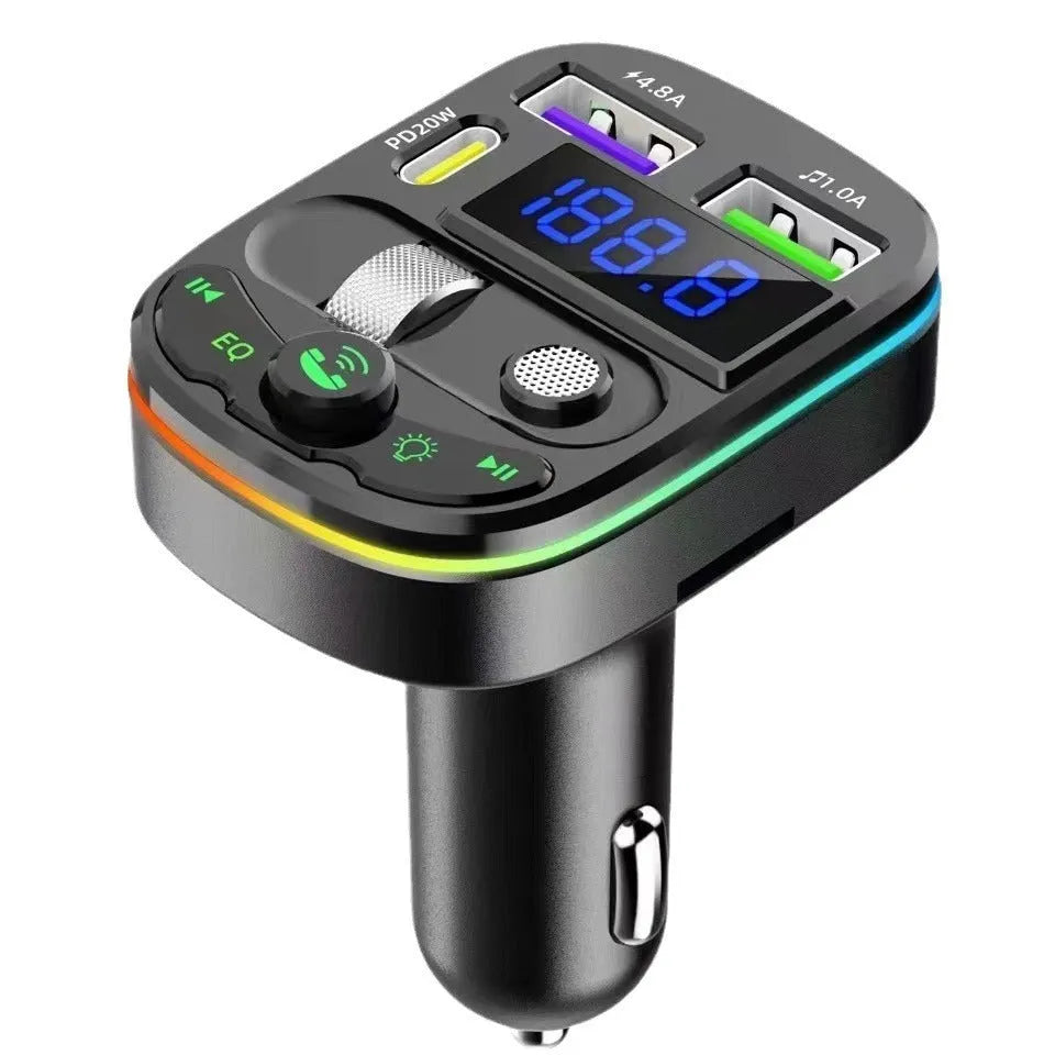 On board Bluetooth receiver with digital display showing current and voltage readings