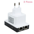 300M WiFi repeater with dual network ports and compact design