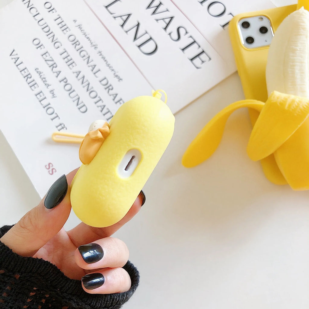Banana design mobile phone case for iPhone on a white background.