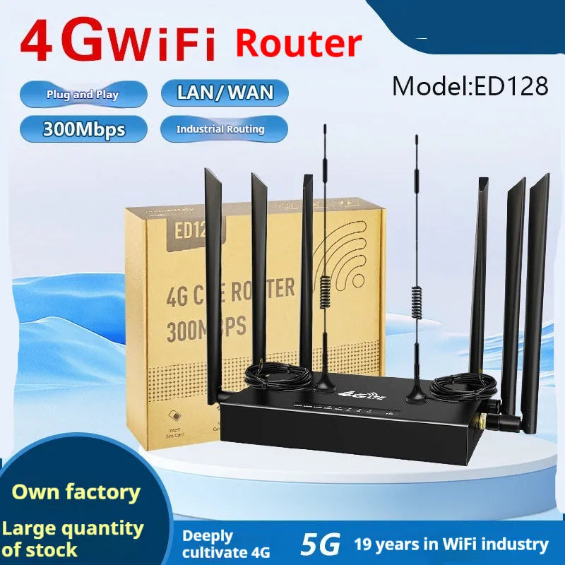 Industrial iron box 4G router with dual antennas and compact 29.5cm design