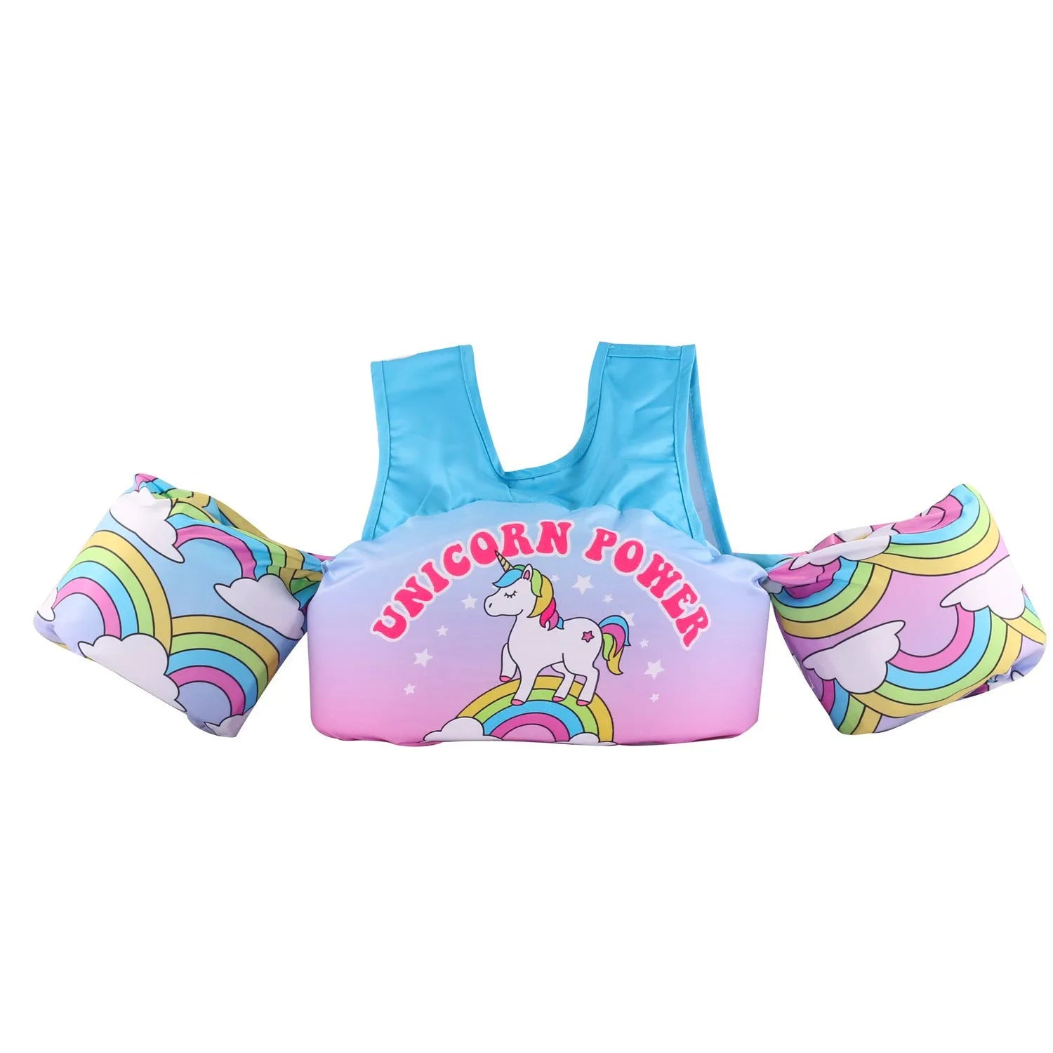 Cartoon design children's swimming arm bands in various colourful patterns including watermelon pineapple and blue crab