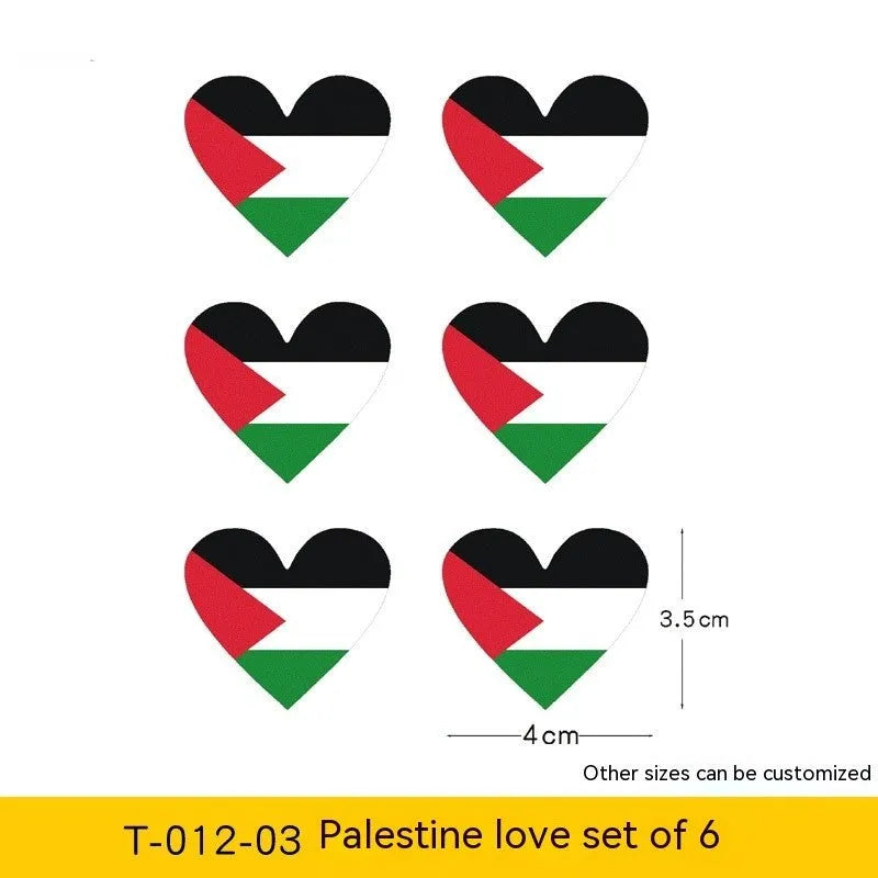 Palestinian flag car window sticker decal on vehicle glass