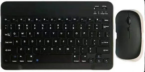 Bluetooth keyboard and mouse set in choice of colours with 10-inch keyboard and dual-mode or single-mode mouse.