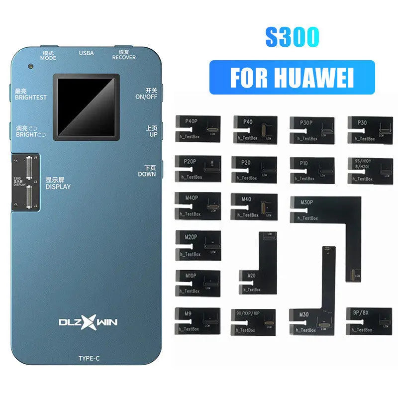 S300 light screen tester for Huawei mobile phones, a telecommunication diagnostic tool.