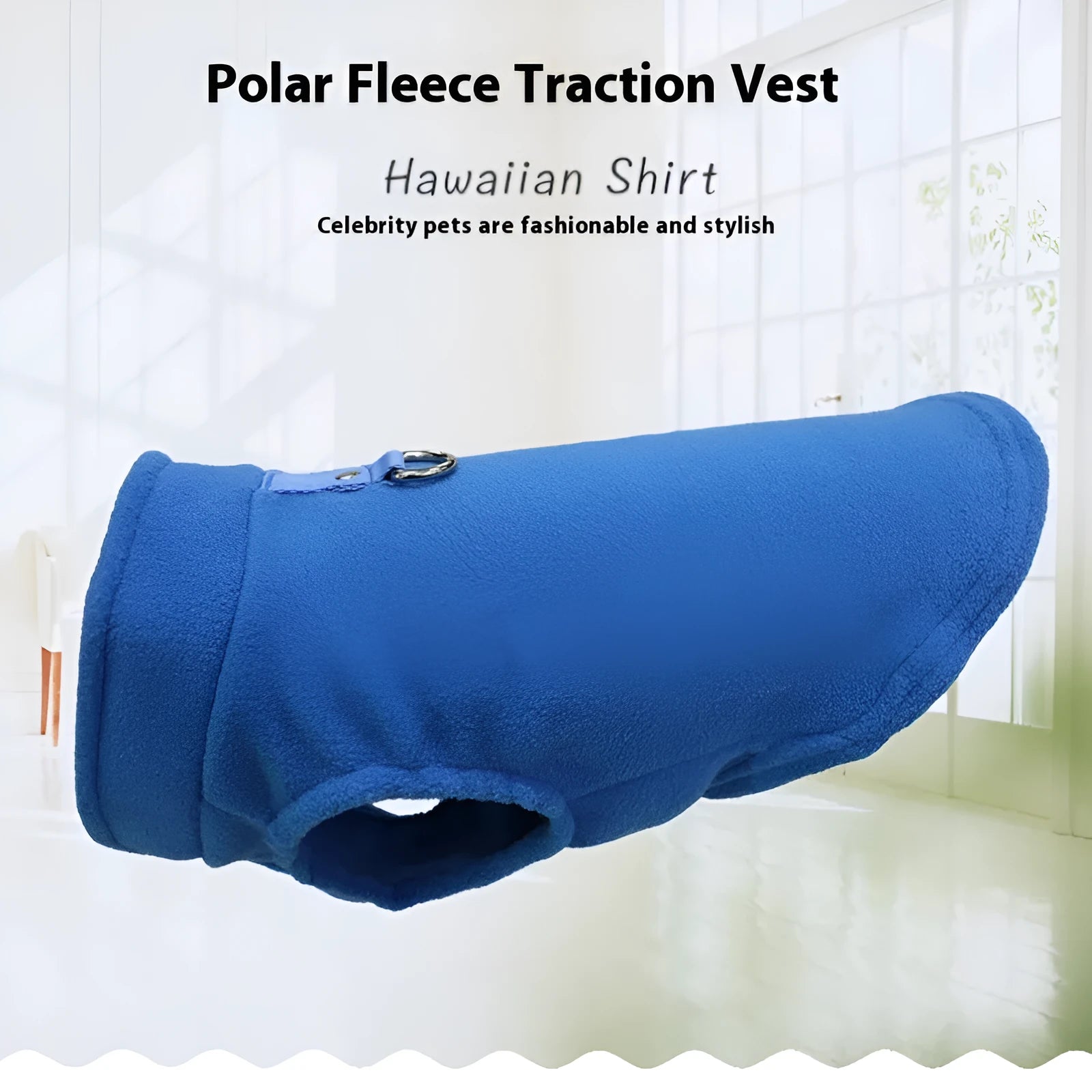 Polar fleece dog waistcoat winter coat in solid colours including red, black, blue, grey, green, purple, pink, brown