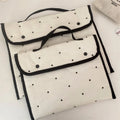 Embroidered rabbit pattern tablet storage bag in black dot nylon, suitable for 11 inch tablet