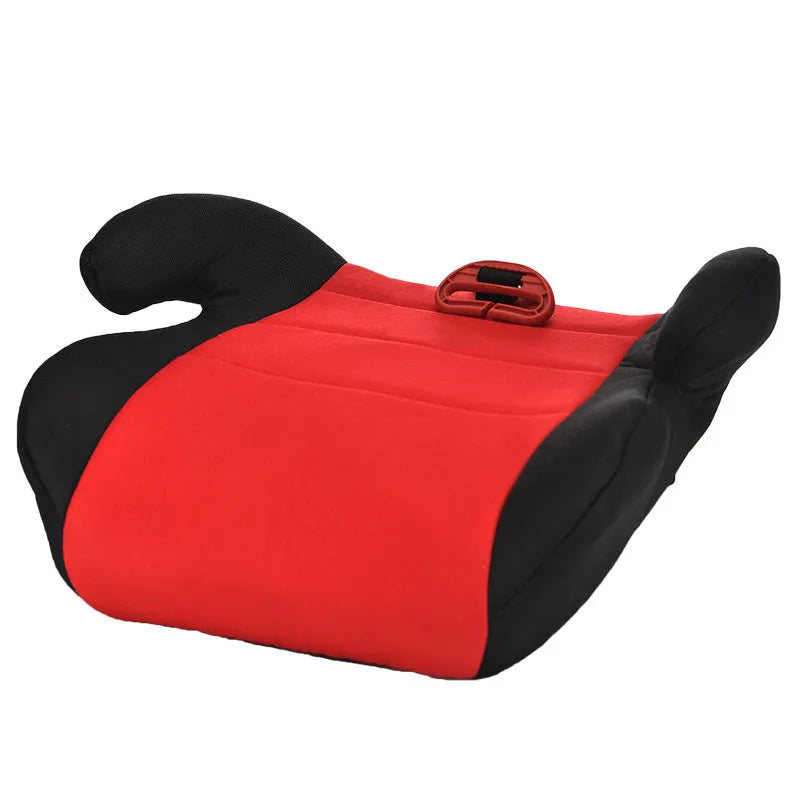 Portable children's car seat in knitted cotton and plastic for ages 3 to 12, shown in one of nine colour options