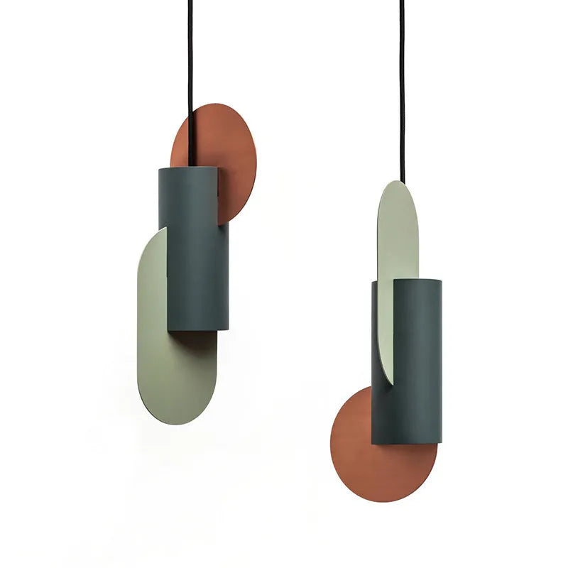Nordic single head small chandelier in white, grey and pink, iron LED ceiling light, 250x500mm