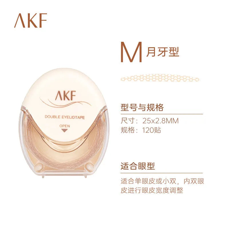 Roll of 120 lace double eyelid stickers in Crescent and Olive shape options.