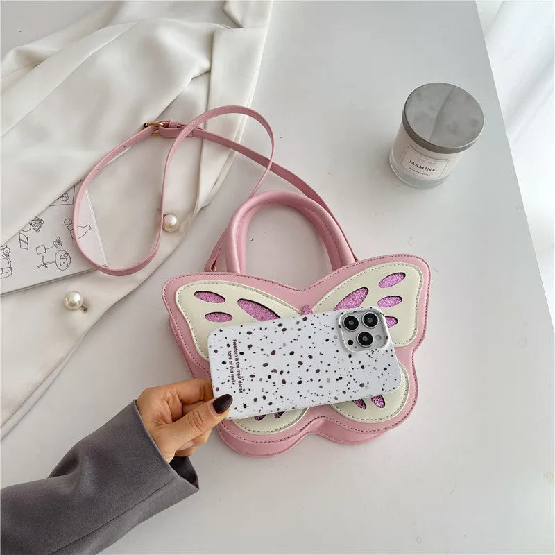 Small square white PU leather crossbody bag with contrast detailing, shown from the front.
