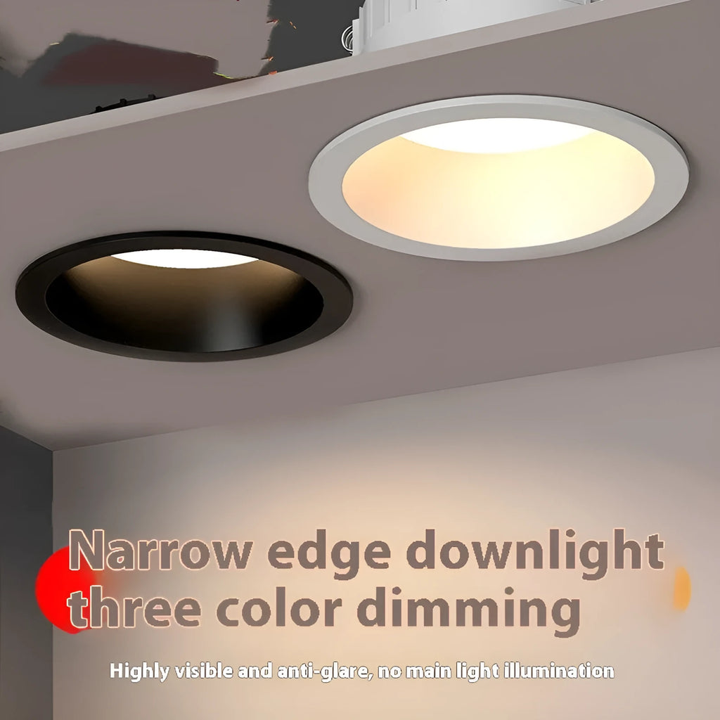 LED downlight aluminium recessed ceiling light white finish 220V