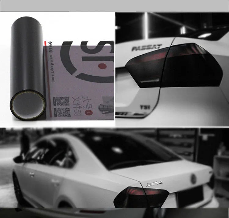 Roll of 30cm wide transparent car lamp protective film for large LED headlights
