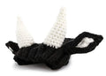 Black Cow knitted acrylic dog hat, thermal windproof jacquard pet hat in sizes S M L for four seasons