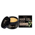 Moroccan nut oil hair setting gel in 100ml container with flexible hold formula
