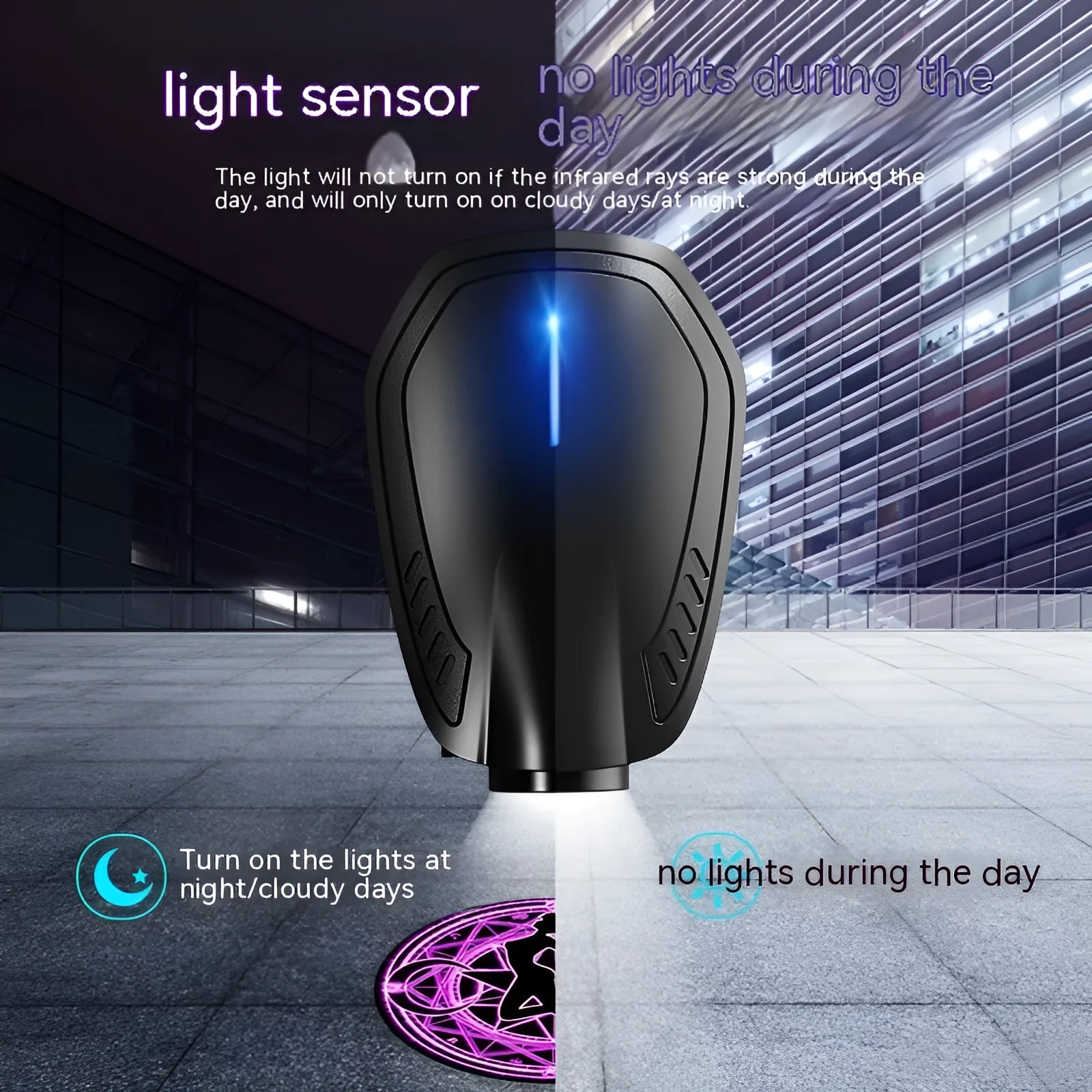 F2 car ambient laser light projector in Bright Black finish for general vehicle models