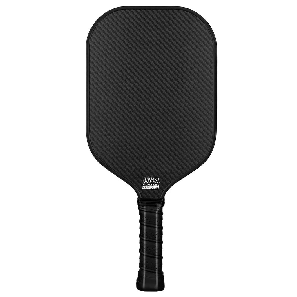 3K full carbon fibre graphite honeycomb beach racket in black, 40x20cm