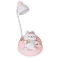 Sleeping cat small night lamp in white, USB rechargeable, 84x84x152mm, ABS PVC construction