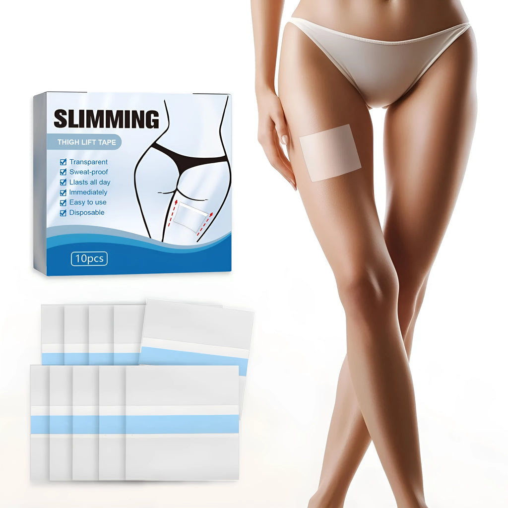 Box of 10 square body shaping stickers for stomach tightening, each 12cm by 12cm.