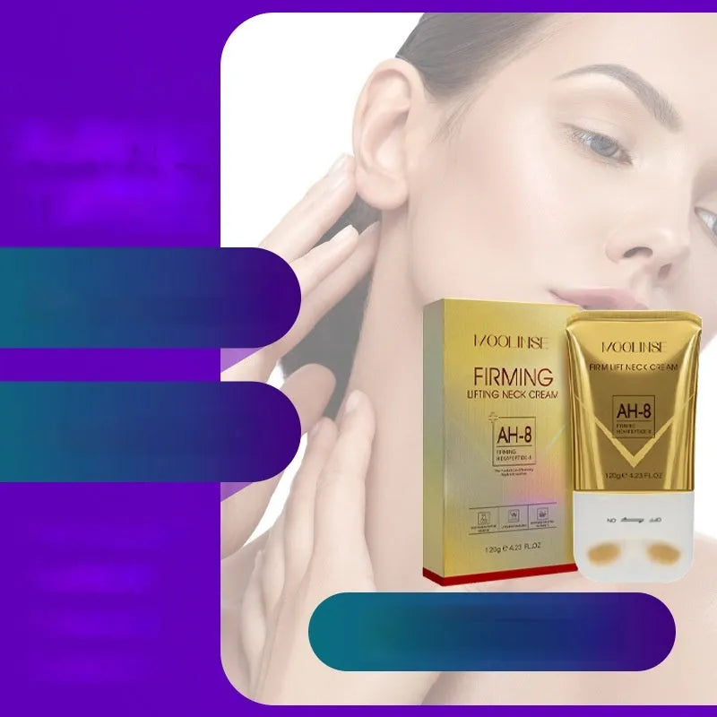 Neck moisturising cream with a roller applicator for dry skin.