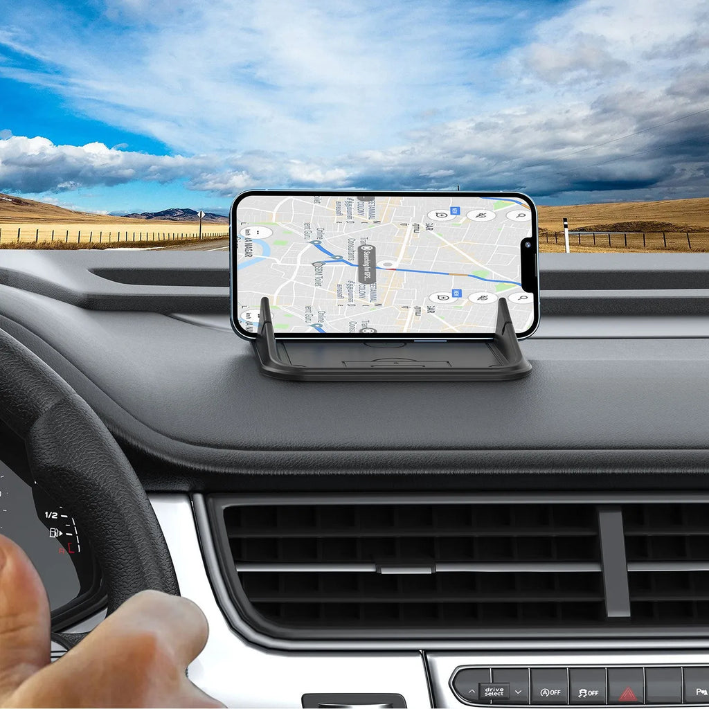Peak-X5 colour silicone automobile phone holder on car dashboard