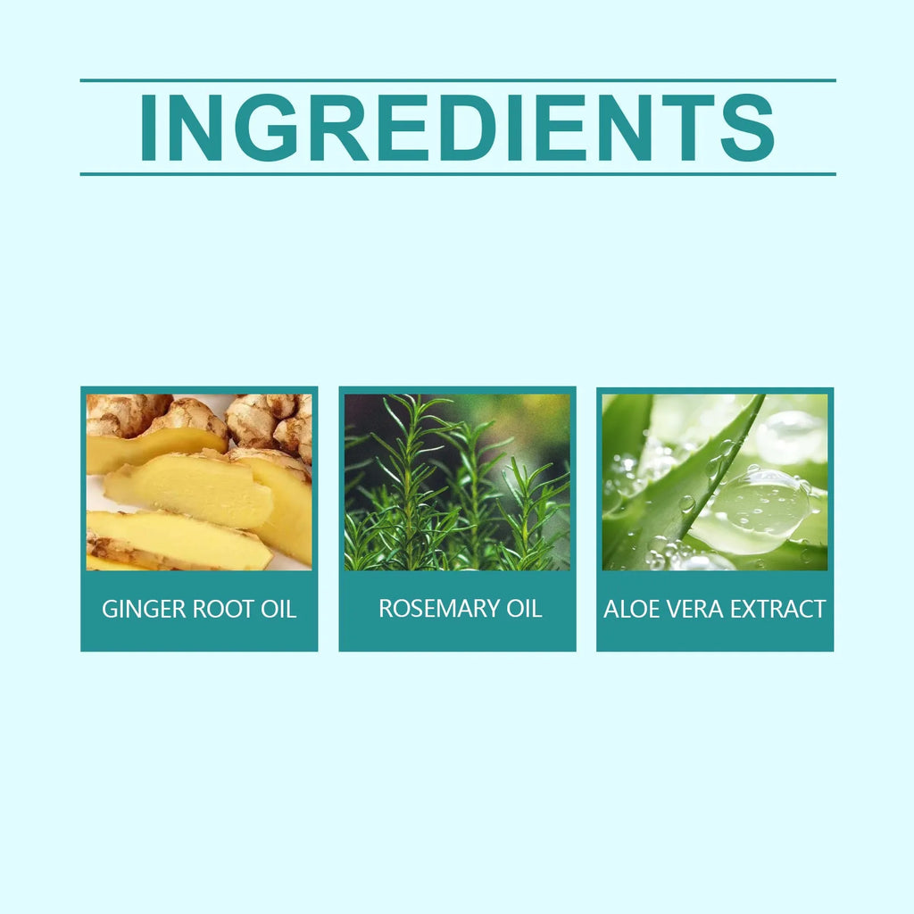 Hair Care Serum 50ml bottle with ginger root oil rosemary oil and aloe extract