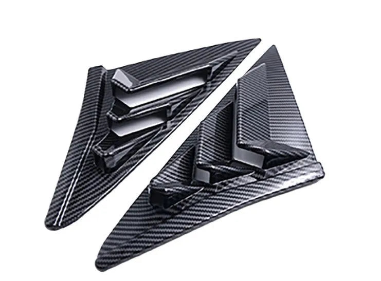 ABS quarter window bumper sticker for 2021 hatchback Civic in bright black finish