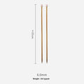 Lengthened crochet hook set showing multiple sizes from 2.0mm to 10.0mm, each with a protective cap.